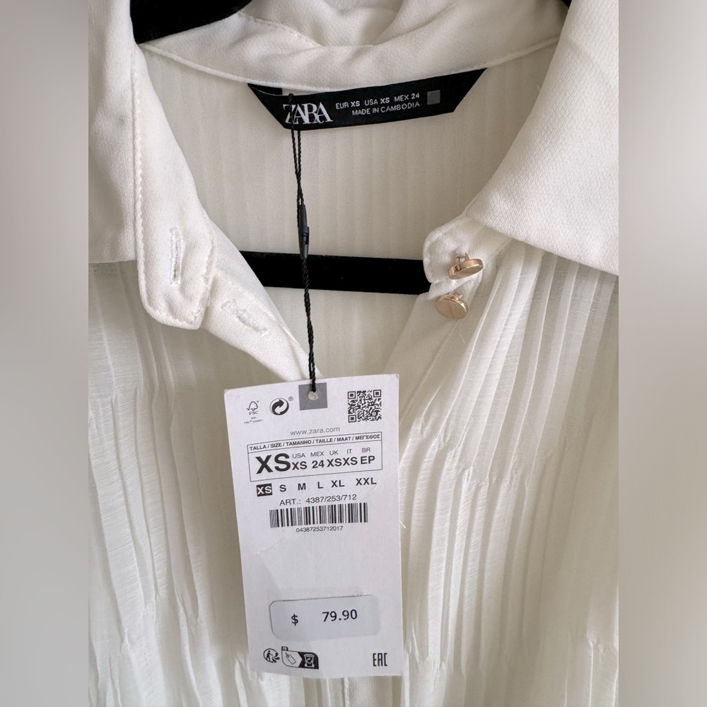 ZARA Pleated Shirtdress - Picture 9 of 12